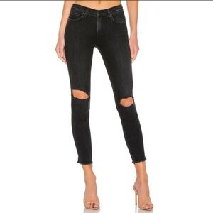 WILSON GABRIELLE - Lolita Skinny Black Distressed Jeans Size 24 Retail $110